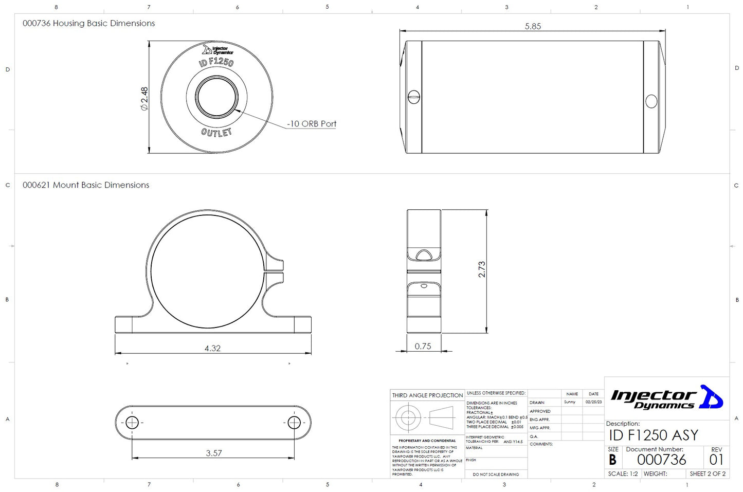 Injector Dynamics ID F1250 Fuel Filter