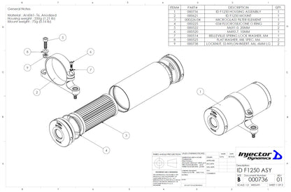 Injector Dynamics ID F1250 Fuel Filter
